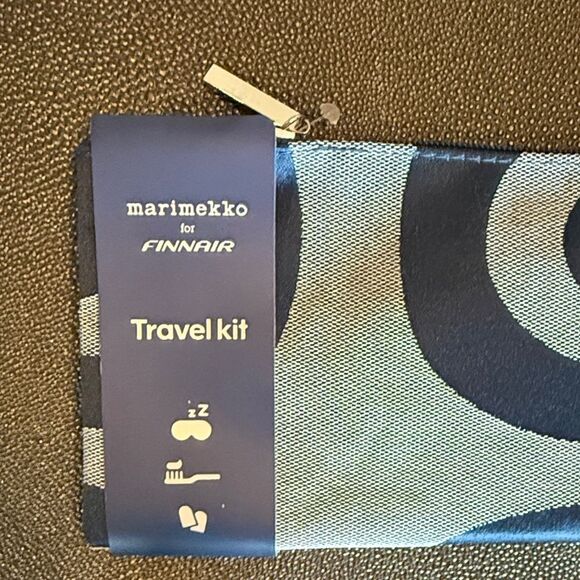 Marimekko Navy and Light Blue Travel Pouch - Picture 3 of 7
